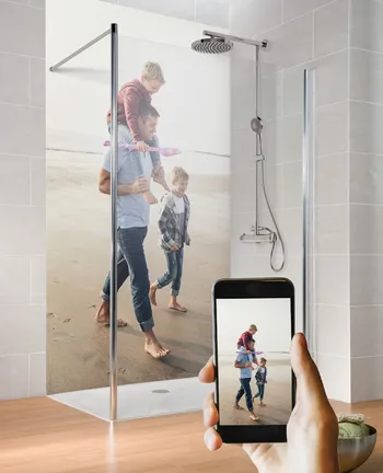 Panneau mural DécoDesign à personnaliser 100 x 255 cm, surface mate