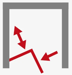 800 mm, 2000 mm, Charnière, Alu argenté, Transparent, Côté du montage: gauche