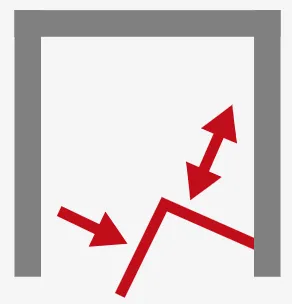 800 mm, 2000 mm, Charnière, Alu argenté, Transparent, Côté du montage: droite