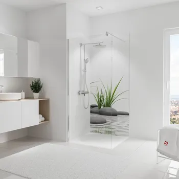 Panneau mural DécoDesign PHOTO, 90 x 210 cm, pierre zen et herbes (632)