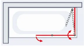 750x1146 mm, 1400 mm, Charnière ovale, Alu argenté, Transparent