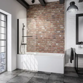 800 mm, 1400 mm, Noir mat, Transparent anticalcaire