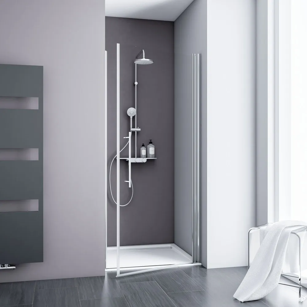 500-1000 mm, Aspect chromé, Transparent anticalcaire, Côté du montage: droite