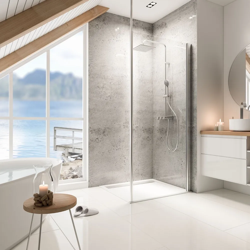 900 mm, 2000 mm, Alu argenté, Transparent, Côté du montage: droite / gauche