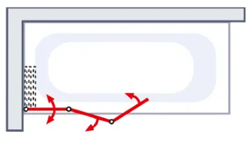 1270 mm, 1400 mm, Blanc, Transparent