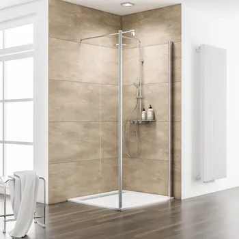 900-1500 mm, Aspect chromé, Transparent