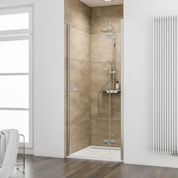 bis 2200 mm, Charnière battante SoftCube, Aspect chromé, Transparent, Côté du montage: droite