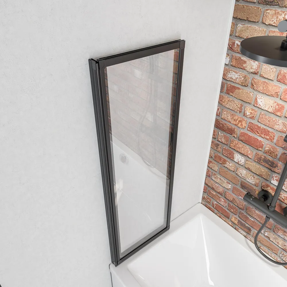 870 mm, 1210 mm, Noir mat, Transparent