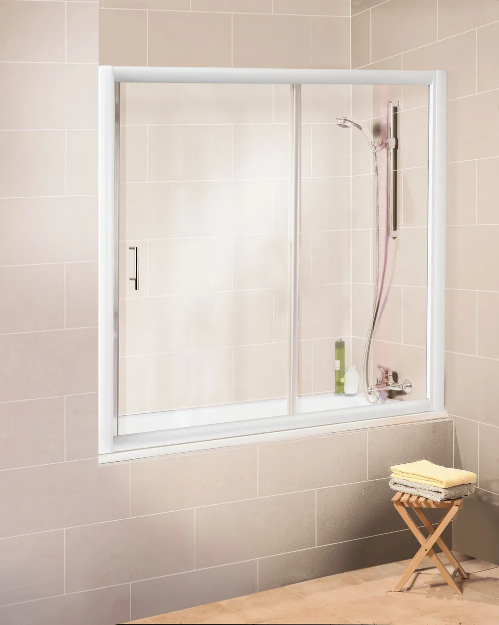 1500 mm, 1500 mm, Blanc, Transparent anticalcaire