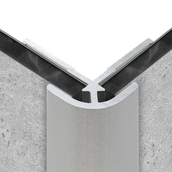 Profilé d'angle extérieur pour panneau mural DecoDesign, 210 cm, alu argenté