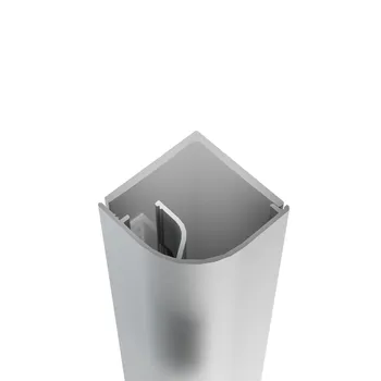 Profilé en L avec cache, 30 x 47 x 2000 mm, alu argenté