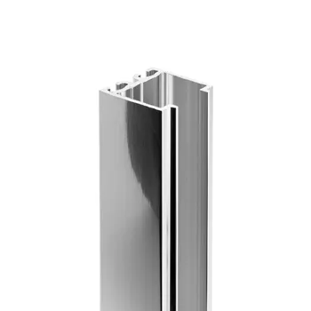 Profilé de compensation, 18 mm, aspect chromé, pour porte pivotante et battante NewStyle