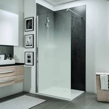 New Style - Paroi de douche fixe à l'italienne 1200 mm, 2000 mm, Aspect chromé, Brume anticalcaire, Côté du montage: droite / gauche