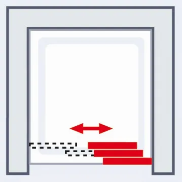 900 mm, 1850 mm, Blanc, Transparent anticalcaire