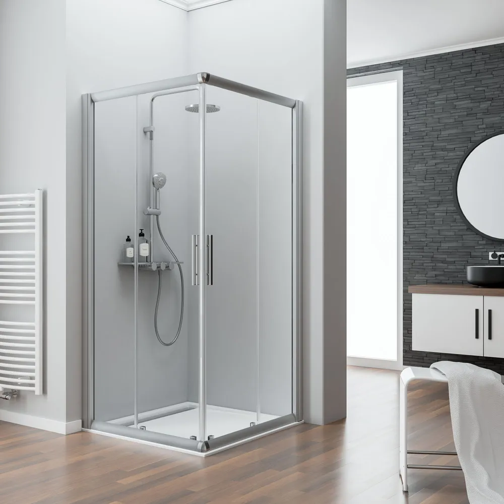 750-1200 mm, Alu argenté, Transparent