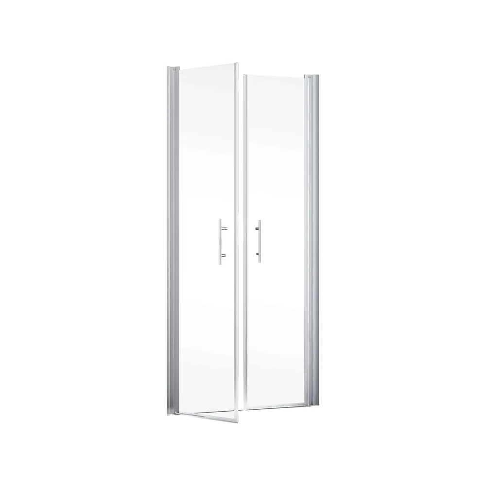 700 mm, 1920 mm, Aspect chromé, Transparent anticalcaire, Côté du montage: droite / gauche