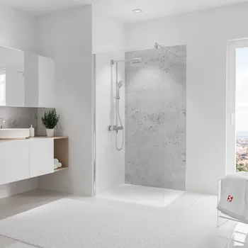 Panneau mural DécoDesign SOFTTOUCH, 100 x 210 cm, pierre gris clair (802)